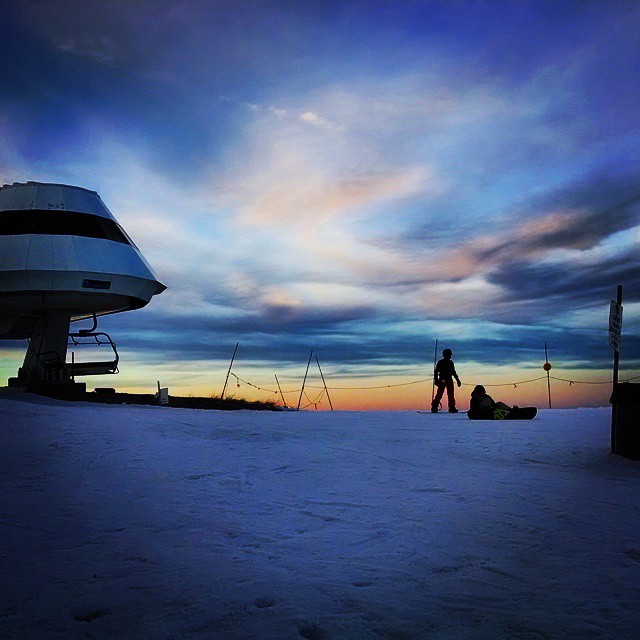 That special time between day skiing and night skiing @SunriseParkResort…